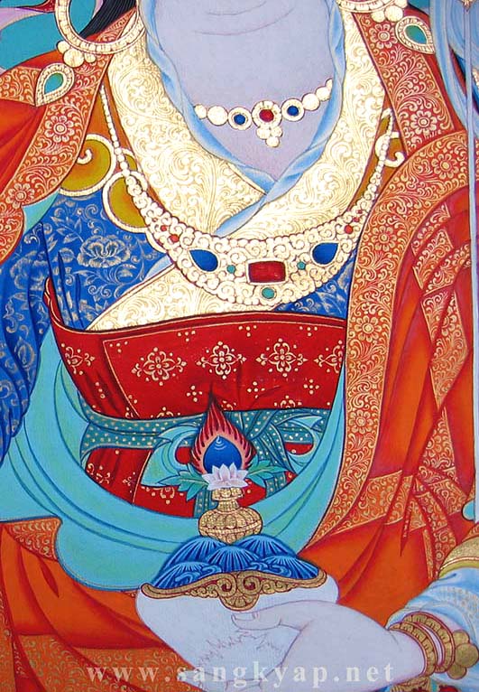 金泥を磨いて作り出す文様の輝き