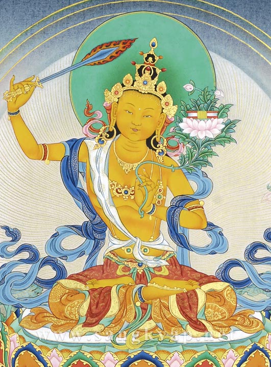 智慧の剣で煩悩を断ち切る